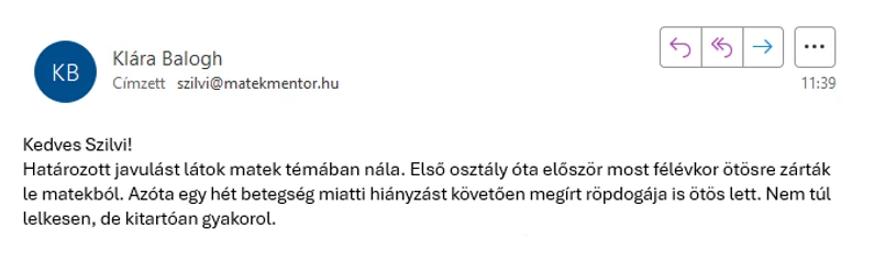 Balogh Klára levele Szilviának